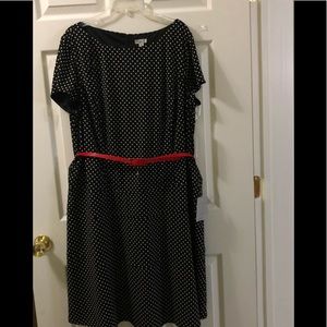 Black and White Polka Dot Dress NWT 20W